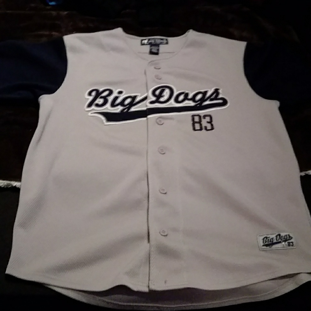 Men's small Big Dogs #83 Baseball Jersey.